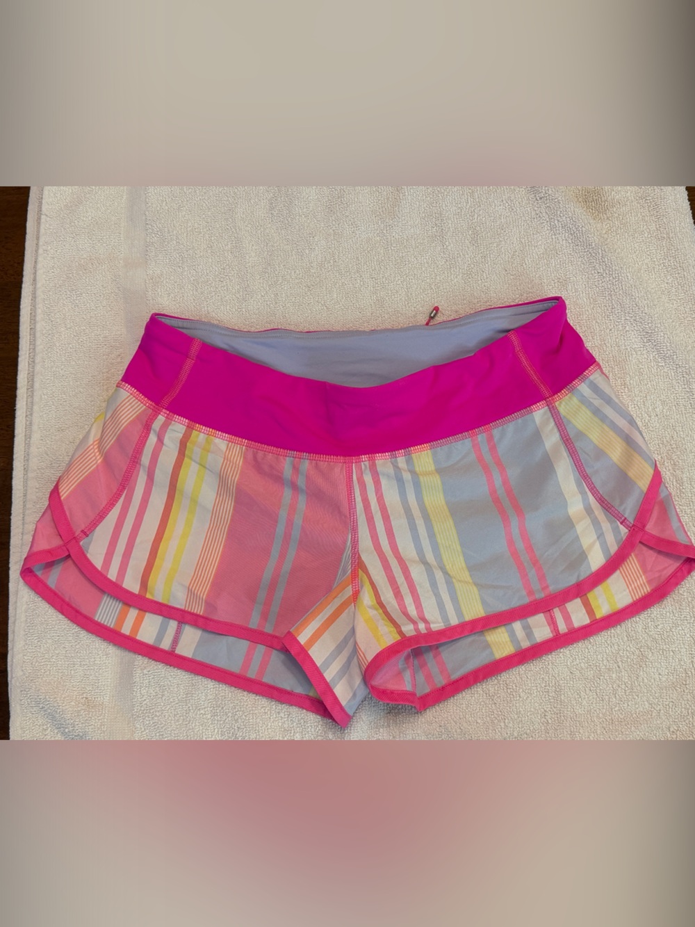 Women’s Pink Striped Athletic Sleep Shorts